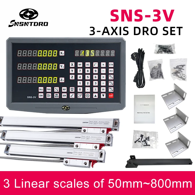 SNS-3V DRO  ǵ ŰƮ, и    ü߰ ڴ, AC110V, 220V ÷, 3 , 50-800mm